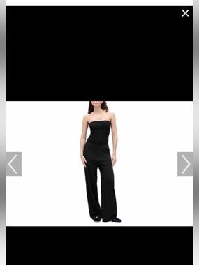 Strapless Wide-Leg Black Jumpsuit